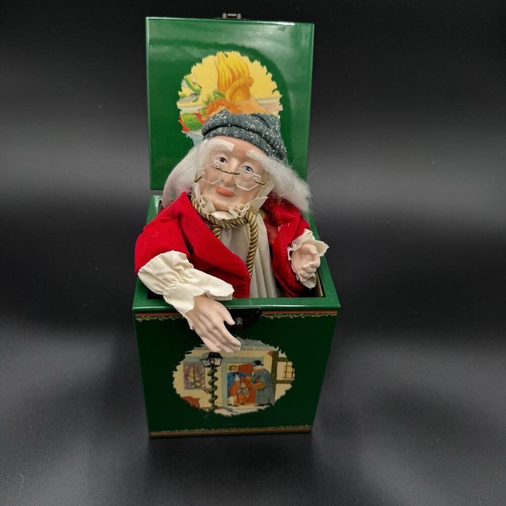 Dept 56 Scrooge A Christmas Carol Music Box We Wish You Merry Christmas